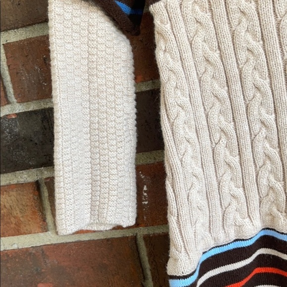 Hanna Andersson Cable Knit Sweater Dress Fair Isle Size 80 US 2 - Picture 12 of 16